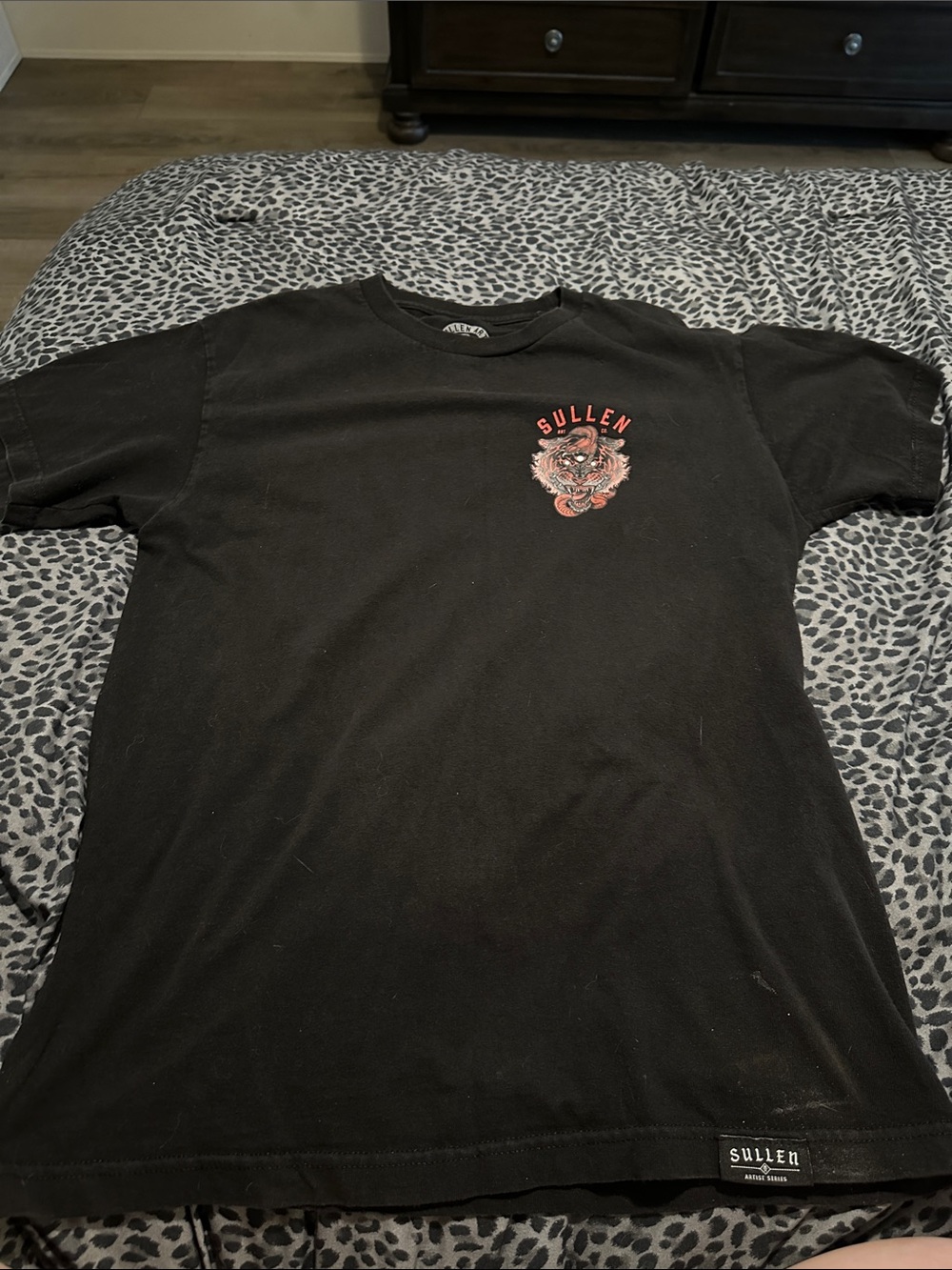 Men’s Sullen Black Graphic Tee with Red Tiger Logo